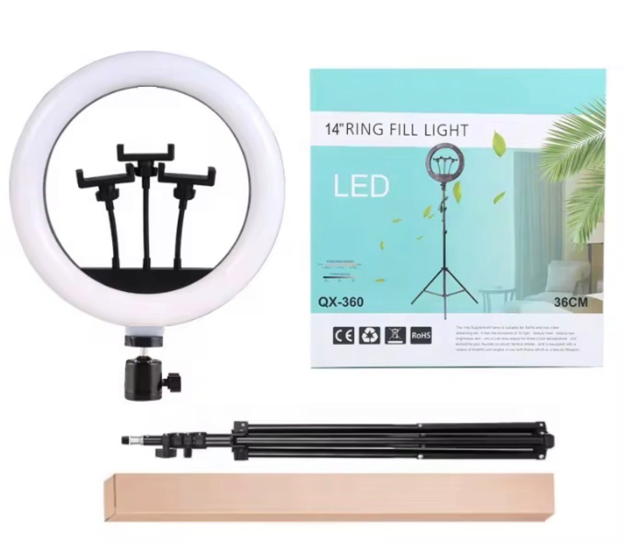 Ring Light with 3 phone holders