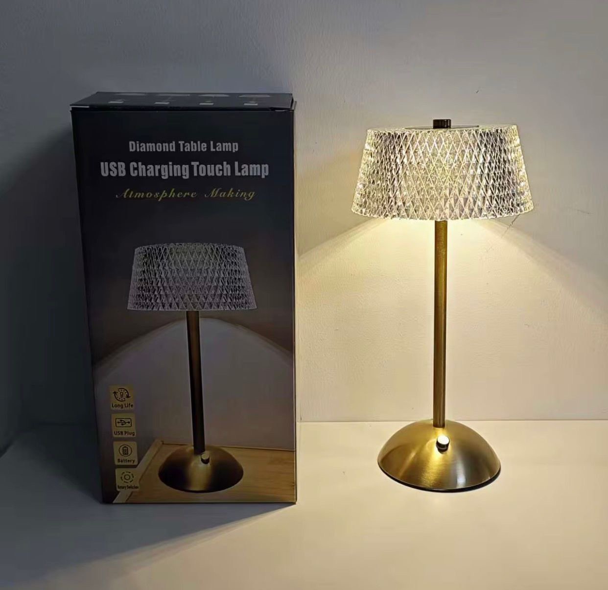 Diamond table lamp